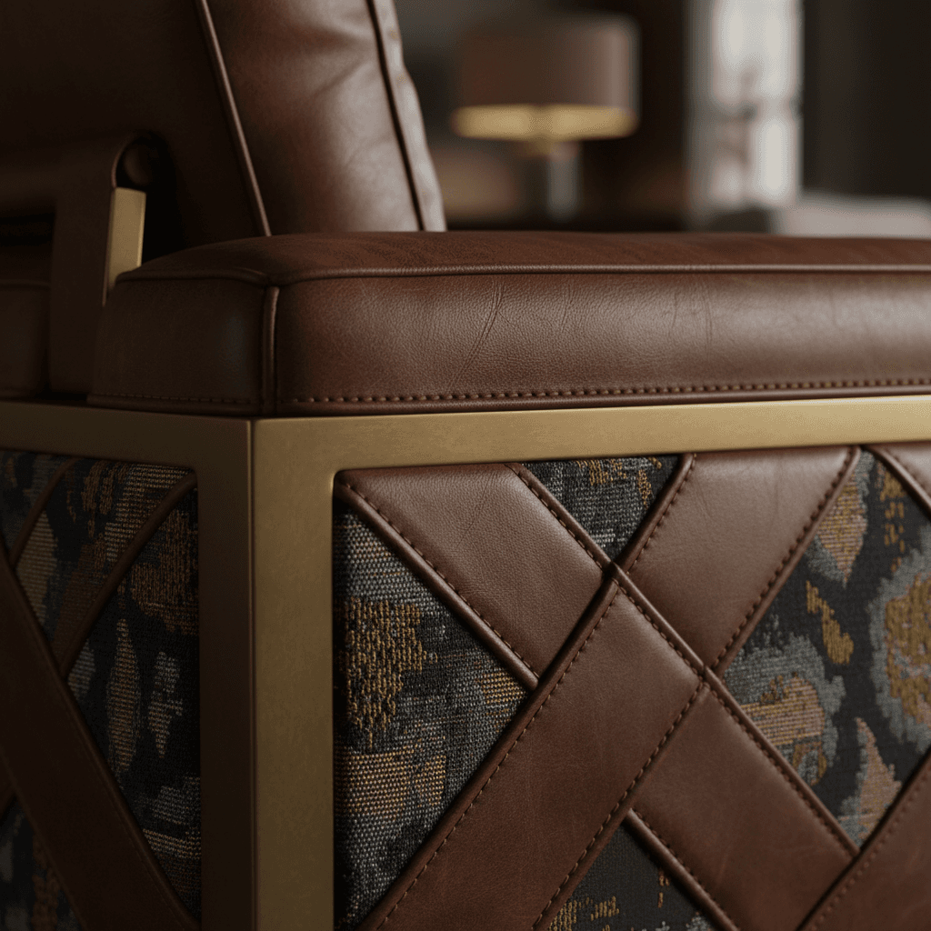 Premium lounge seating with custom upholstery detail