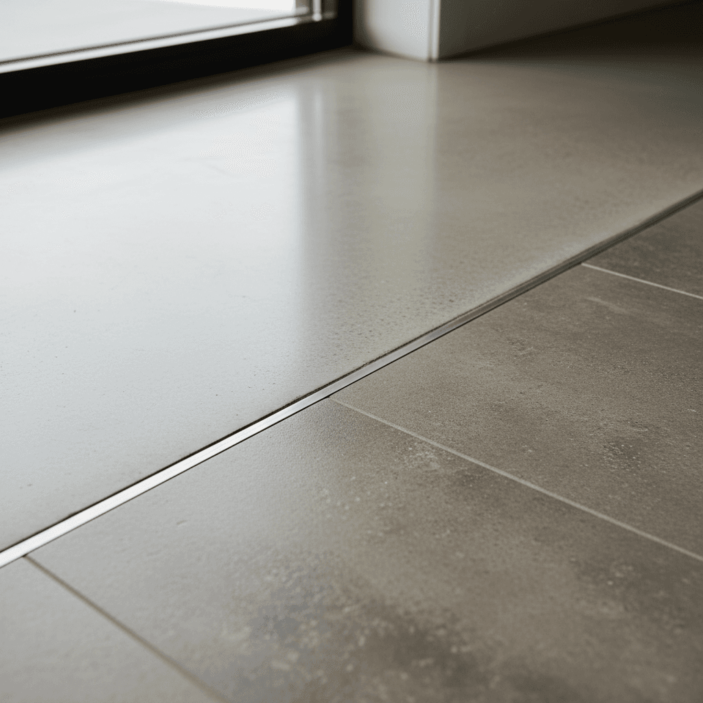 Detailed view of professional flooring installation