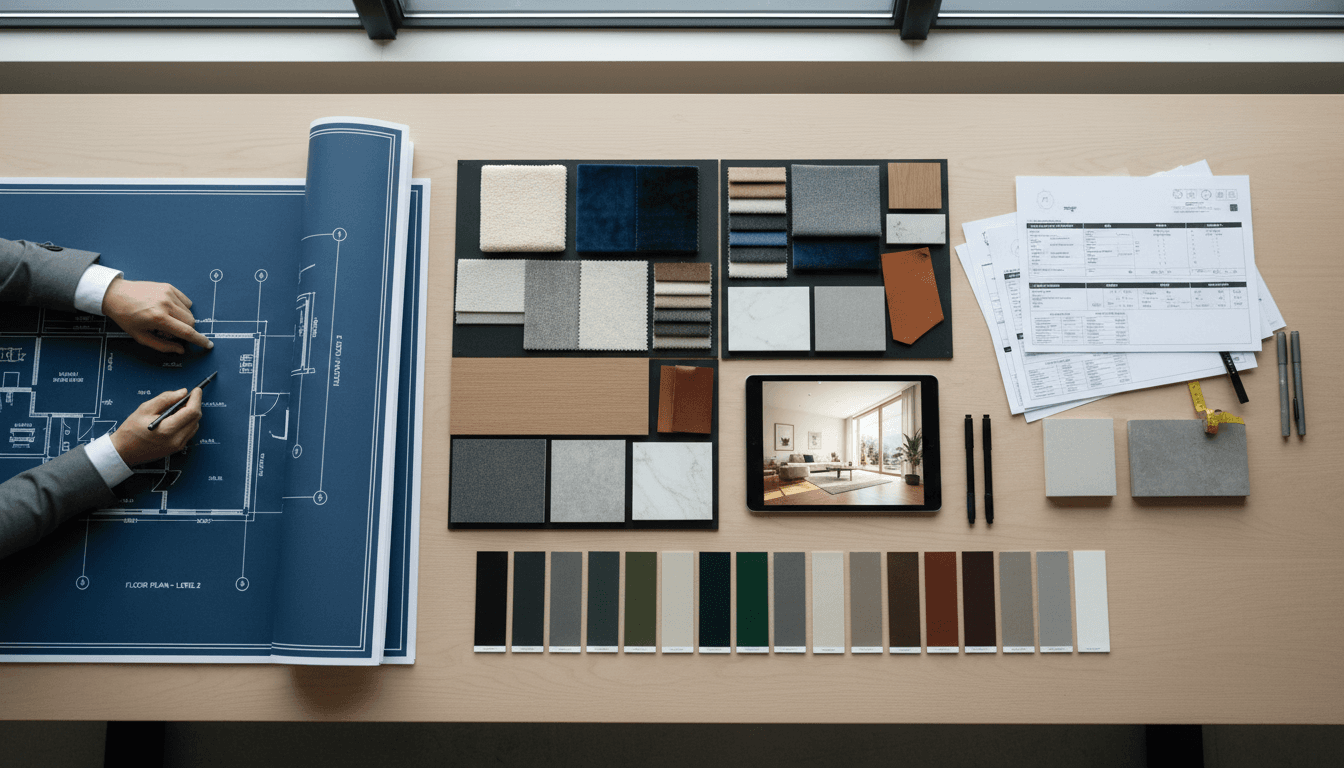 Commercial Interior Design Planning Materials
